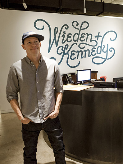 Caleb Jensen at the Wieden+Kennedy, NYC office