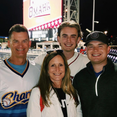 Anderson family at baseball game
