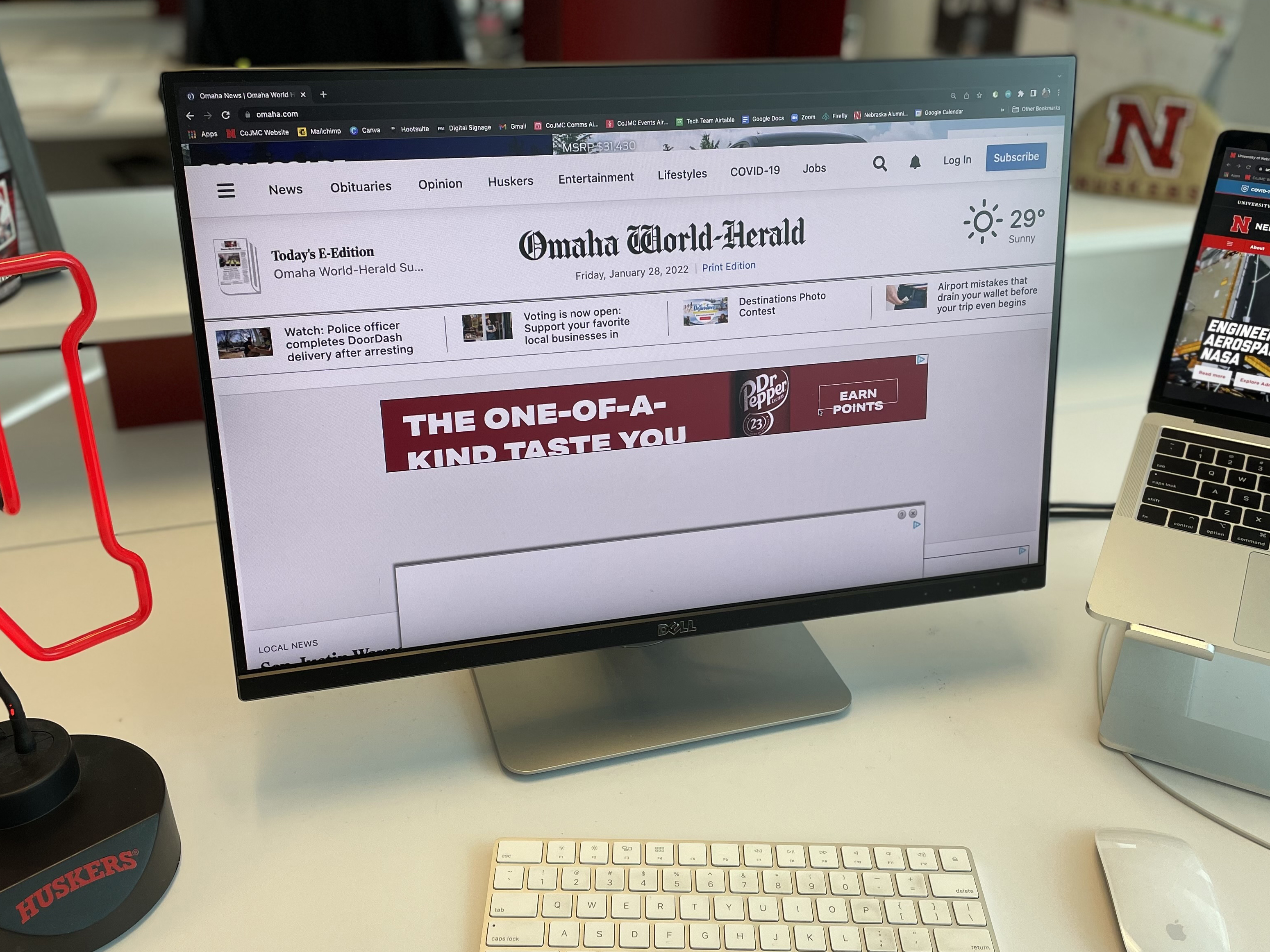 Computer Screen of the Omaha World-Herald