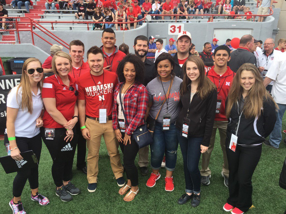 CoJMC students shadow professionals at Husker Spring Game: links to news story