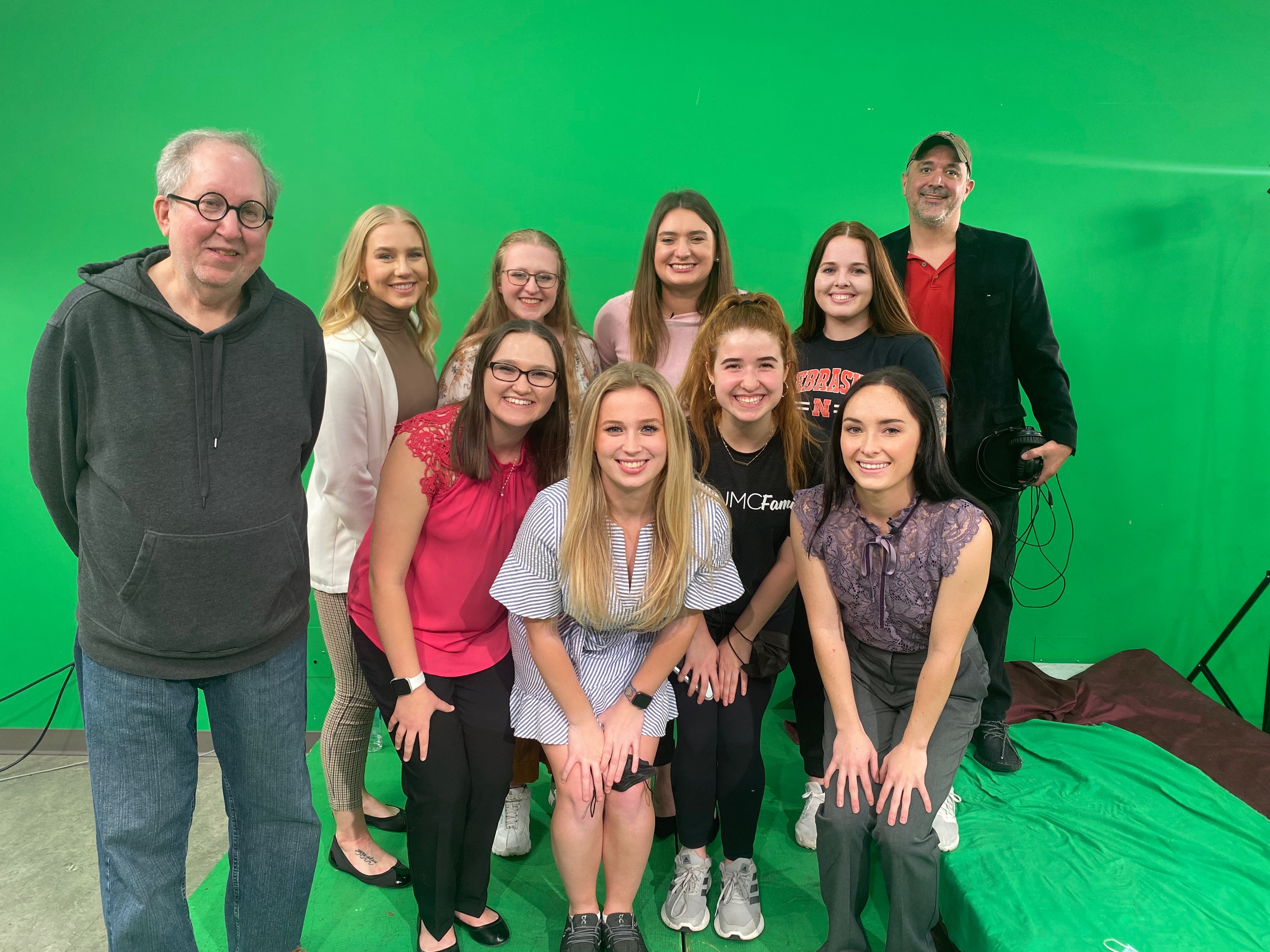 Group photo of newscast participants 
