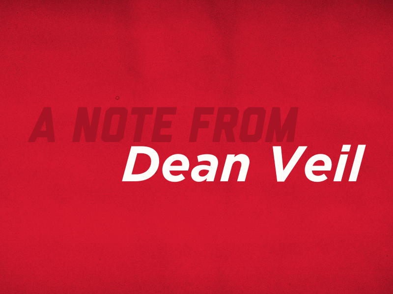 Note from Dean Veil Graphic