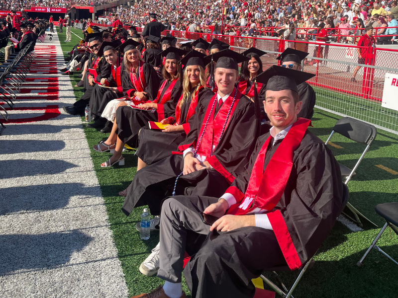 students at may commencement