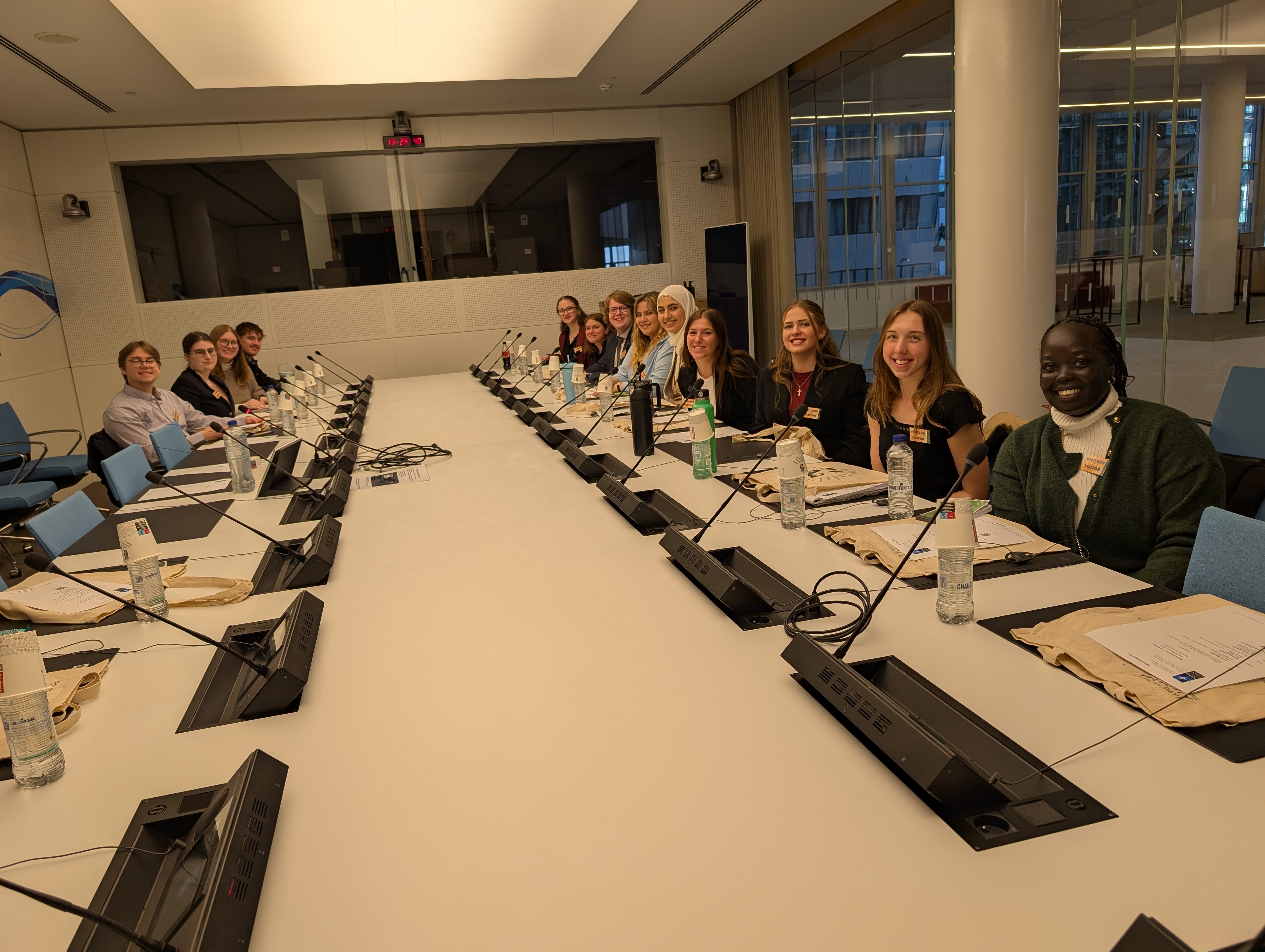 students at desk in NATO