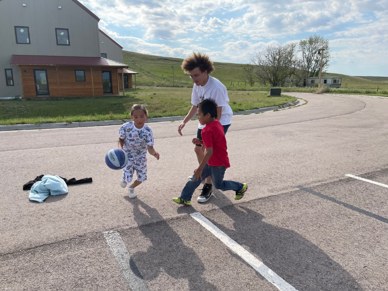 Students in Pine Ridge