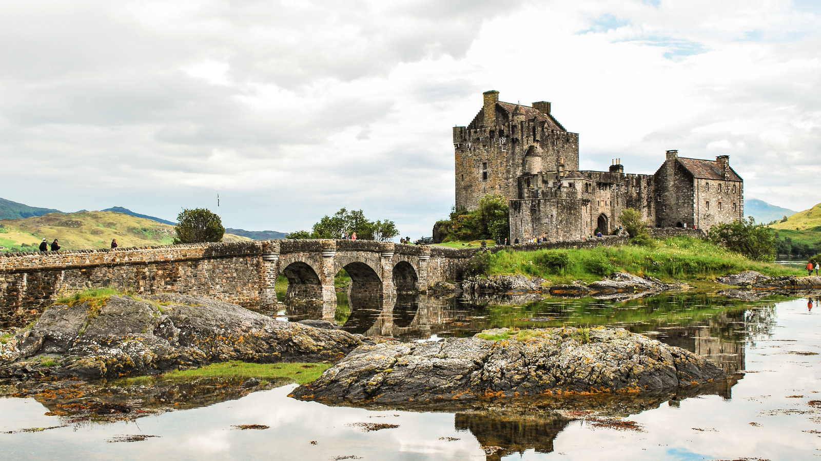 Castle overlooking water