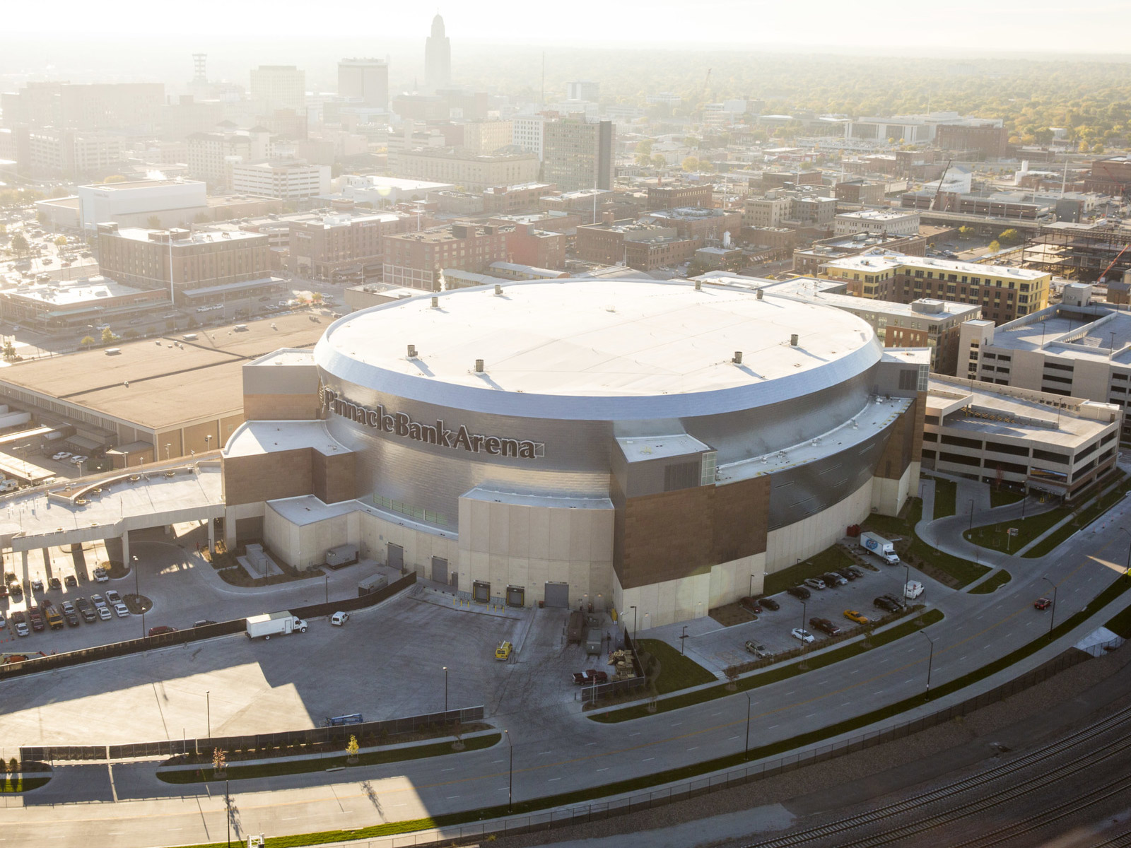 Overhead view of Pinnacle Bank Arena