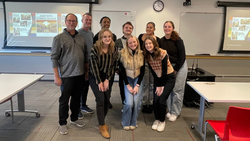 (Top row, from left) Sean Faden, Casey Stokes, Kale Murray, Logan Berggren, Ashley Parra Valencia, Lauren Eurich; (Bottom row, from left) Sarah Northcutt, Zoey Reeves, Holly Fischer