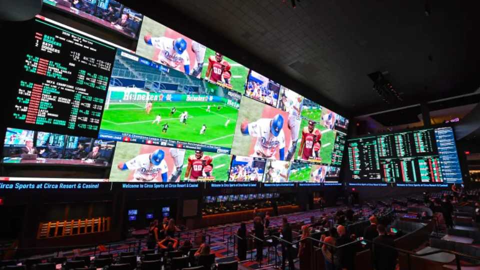Sporting games on big screens