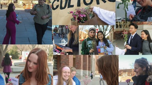Collage of photos of people 