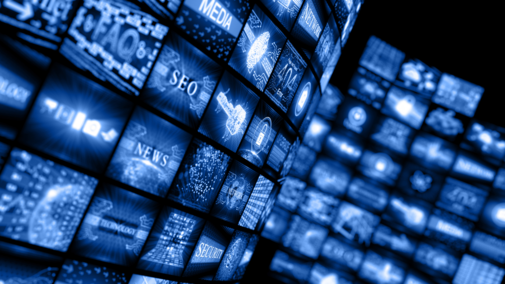 Wall of television sets