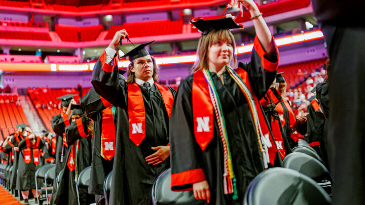 students graduating