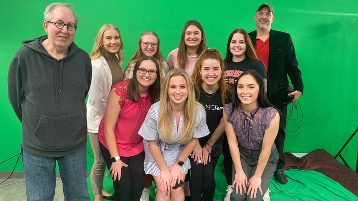 Group photo of newscast participants 