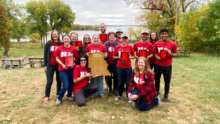 Nebraska’s Soil Judging team wins first-place overall at the Region 5 Soil Judging Contest.