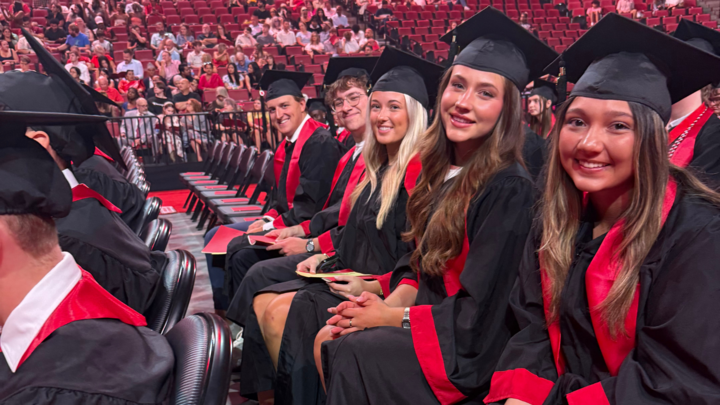 August 2025 graduates at Pinnacle Bank Arena on Aug. 16, 2025.