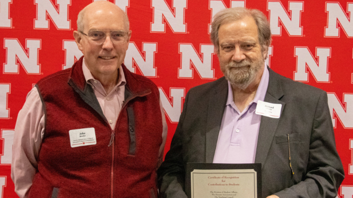 John Bender and Rick Alloway at the Friends & Family reception