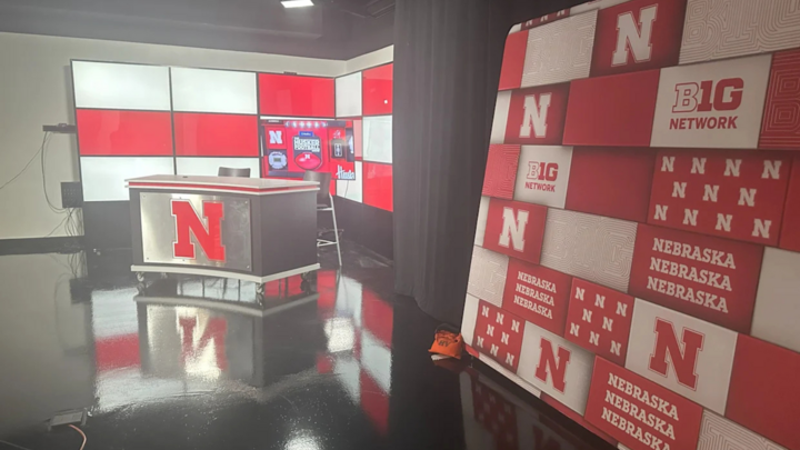 Coaches shows for Nebraska Athletics take place in the new multimedia production facility. /Kaleb Henry