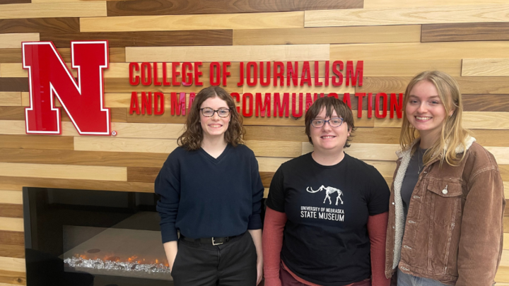 (From left) Shelby Rickert, Samantha Grove, Jordan Moore.