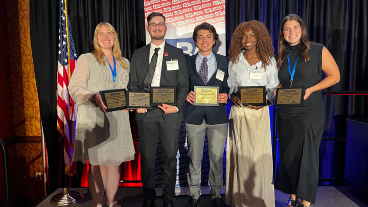 From left: Macy Byars, Blake Mace, Jackson Ingvoldstad, Linda Kuku, Olivia Davenport