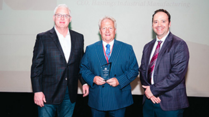 Vern Powers, '84, CEO of Hastings Industrial Manufacturing, received the Jeff Vaske Service in Entrepreneurship Award.