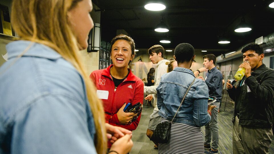 Students at CoJMC open house