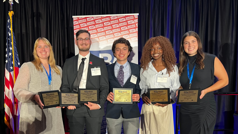 From left: Macy Byars, Blake Mace, Jackson Ingvoldstad, Linda Kuku, Olivia Davenport