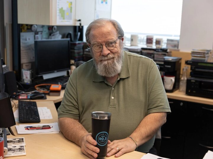 Associate professor of broadcasting Rick Alloway in his office in Andersen Hall on Feb. 12, 2026, in Lincoln. Alloway is one of the professors taking the Voluntary Separation Incentive Plan (VSIP) for retirement-eligible tenured faculty.