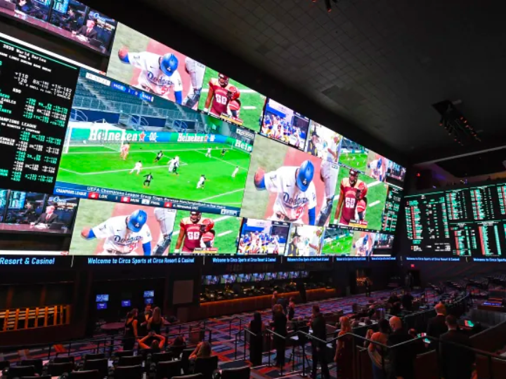 Sporting games on big screens