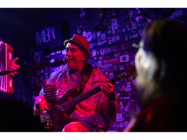 Sailing in Soup at the Zoo Bar  Craig Balderston, 65, of Omaha, plays bass and sings with Sailing in Soup at the Zoo Bar on Saturday, Feb. 21, 2026, in Lincoln, Nebraska. The Zoo Bar is a historic live music venue in Lincoln that many famous blues musicians have performed at since its opening in 1973. (Photo by Alex Gryczanowski / UNL College of Journalism and Mass Communications)
