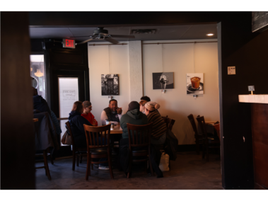 5.	Family practicing faith: Clifton Hobbs and Brandi Hobbs host a Bible study with their son, Caleb Hobbs, their daughter, Shaylee Hobbs, and friends Shane Daughtrey, Gabby Madera and Andrea Minter on Feb. 21, 2026, at Mo Java Coffee Shop in Lincoln, Nebraska. 