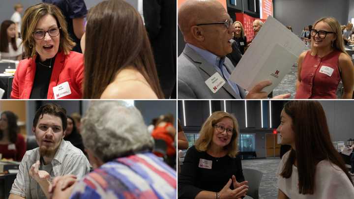 Donors converse with their recipients.