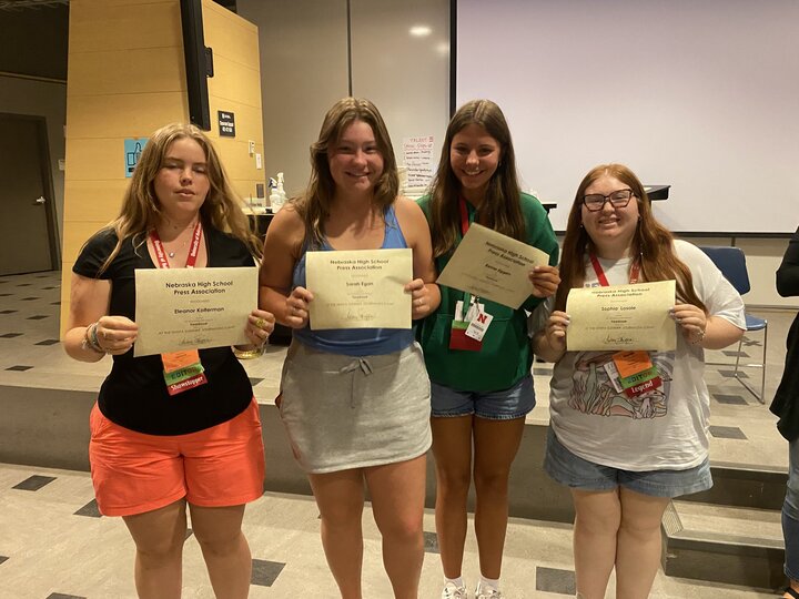 Marian High School journalists receive awards on the last day of J-Camp.