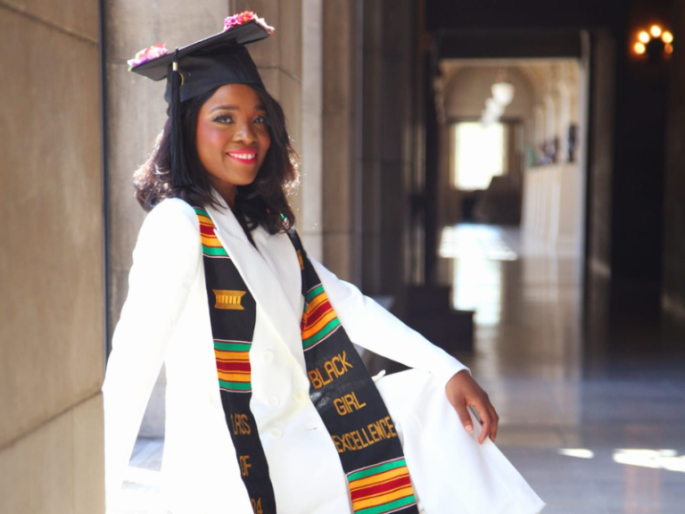 Advertising and public relations major Jeannine Akamba from Yaounde, Cameroon